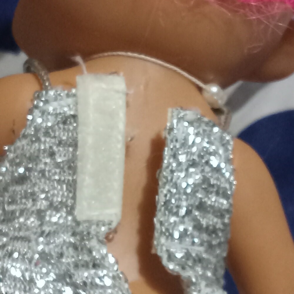 RUSS Tracey Doll Pink Hair Brown Eyes 7 in Poseable 1990s Silver Dress Troll - Picture 10 of 11